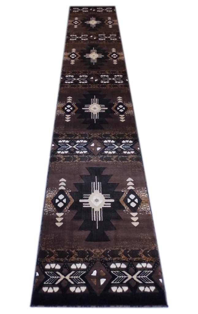 Concord Global Trading South West Runner Area Rug - C318 Chocolate Brown (32