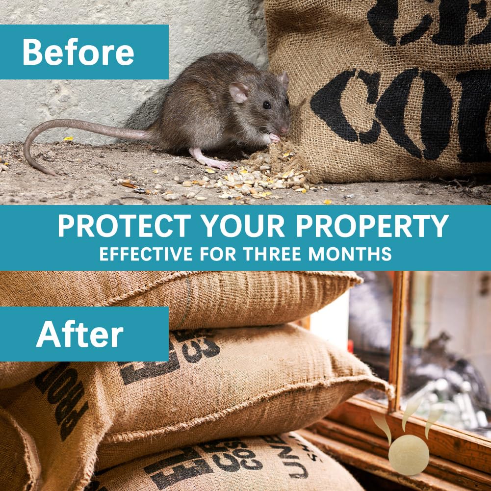 Natural Peppermint Rodent Repellent for Indoor & Outdoor Use - Mice & Rat Deterrent Spray for House, Car, Garage - Safe Pest Control Solution for Home Protection - 8 Pack