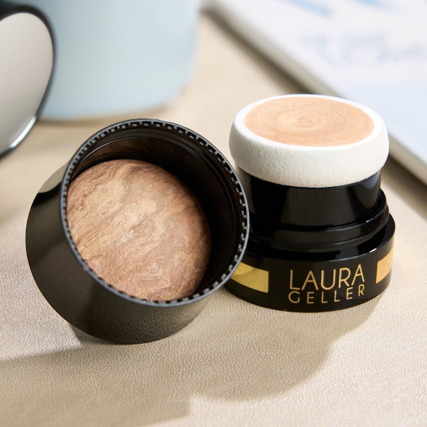 Baked to Go Balance & Brighten Powder Foundation - Natural Finish, Oil-Free & Lightweight for Flawless Skin | Perfect for Everyday Wear & On-The-Go Touch Ups