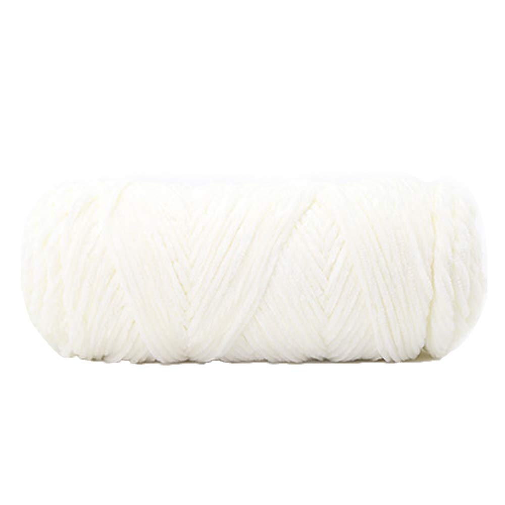 Soft Chenille Velvet Yarn for Crochet & Knitting - Fluffy DIY Yarn for Sweaters, Scarves, Gloves (2 Rolls, 200g, Gold) | Perfect for Cozy Winter Accessories & Home Decor Projects