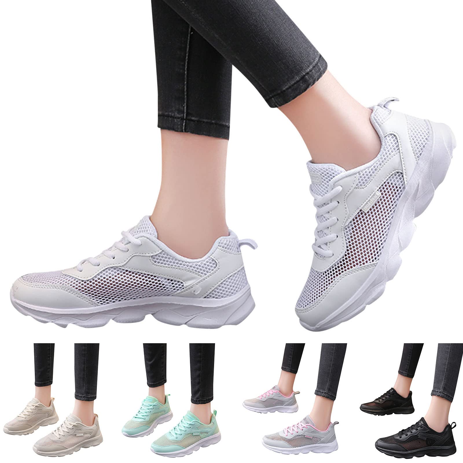 Women's Slip-On Walking Shoes - Lightweight Running Sneakers for Women, Comfortable Casual Tennis Shoes with Anti-Slip Sole - Perfect for Walking, Jogging, Gym & Daily Wear