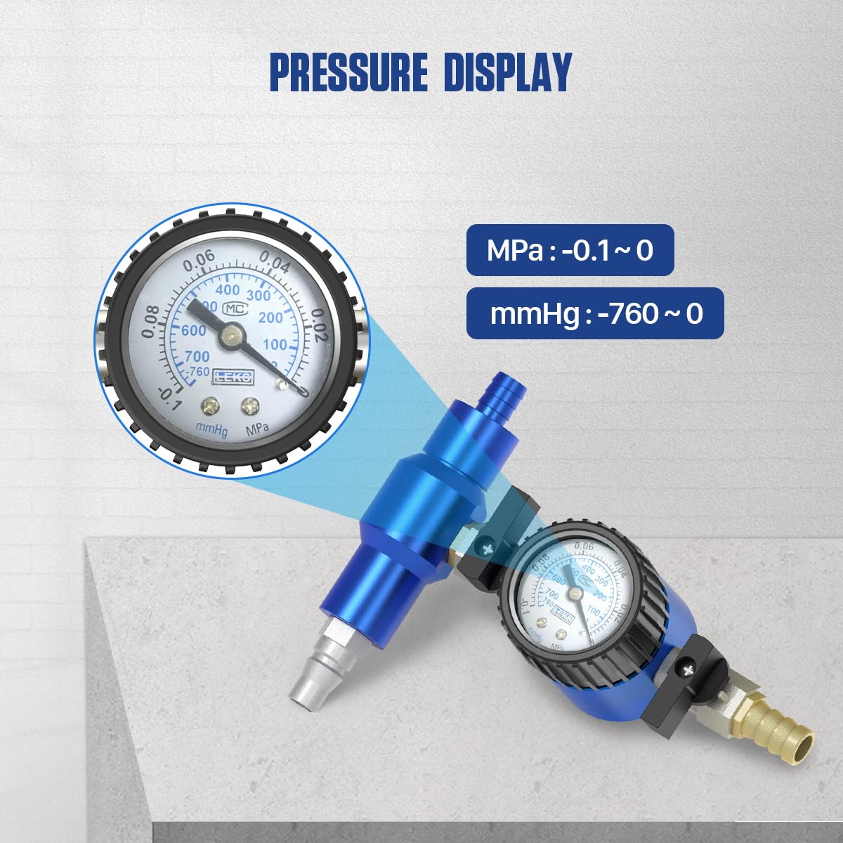 MR CARTOOL Coolant Vacuum Refill Kit - Professional Cooling System Refiller with Pressure Gauge Tester & 3 Size Adapters - Perfect for Car Radiator Maintenance and DIY Auto Repair