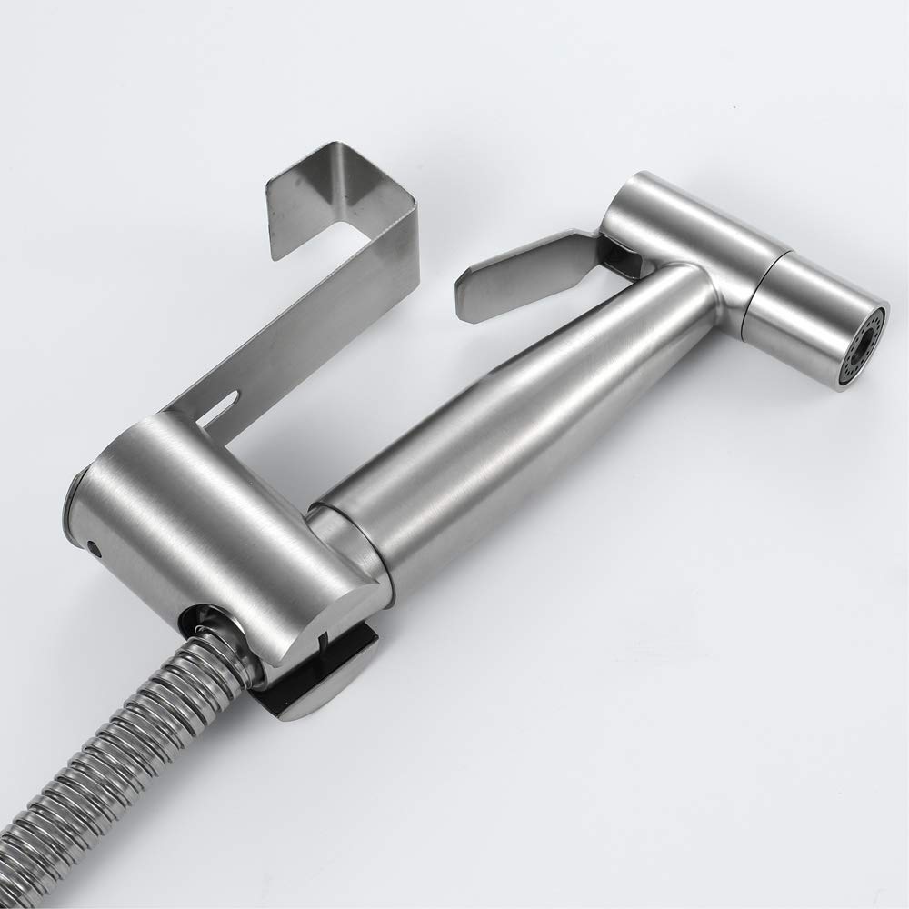 Stainless Steel Toilet Sprayer & Shower Head - High Pressure Bathroom Cleaner for Pet Bathing, Squatting Pan, Floor & Tile Cleaning | Perfect for Home, RV & Outdoor Use