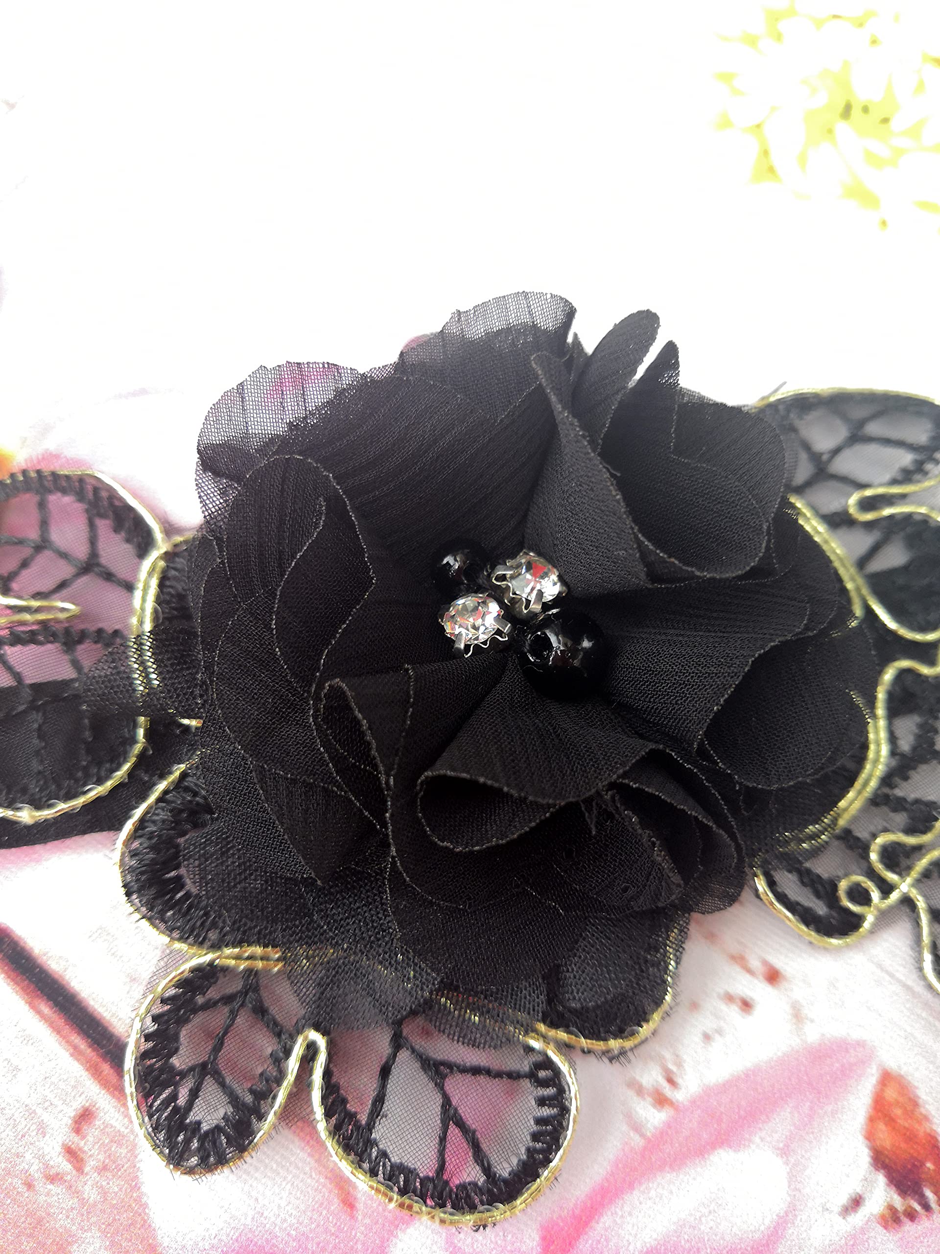 Elegant Wedding Garter for Bride - Pearl Embellished Bridal Garter Set, Single Garter Belt for Weddings, Halloween & Special Occasions (Black, W011) - Perfect for Bouquet Toss, Bridal Shower & Photo Shoots