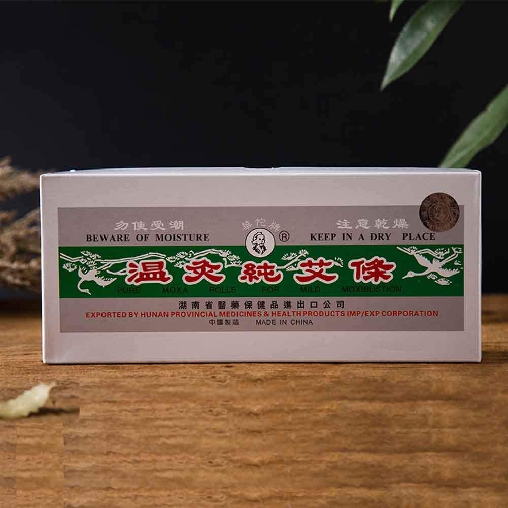 HUATUO Pure Moxa Rolls for Mild Moxibustion Therapy - Natural Herbal Heat Therapy (10 Rolls/Box) - Perfect for Pain Relief, Relaxation & Traditional Chinese Medicine Treatments at Home