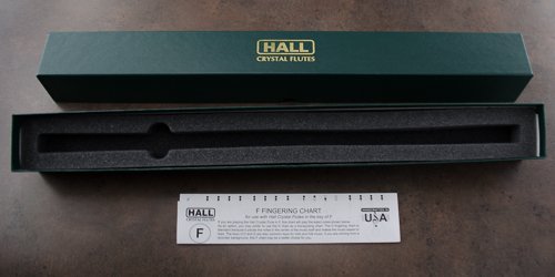 Hall Crystal Flute 11914 - Professional Inline Glass Flute in F Key - Rose Gold Finish | Perfect for Wedding Ceremonies, Orchestral Performances & Home Decor