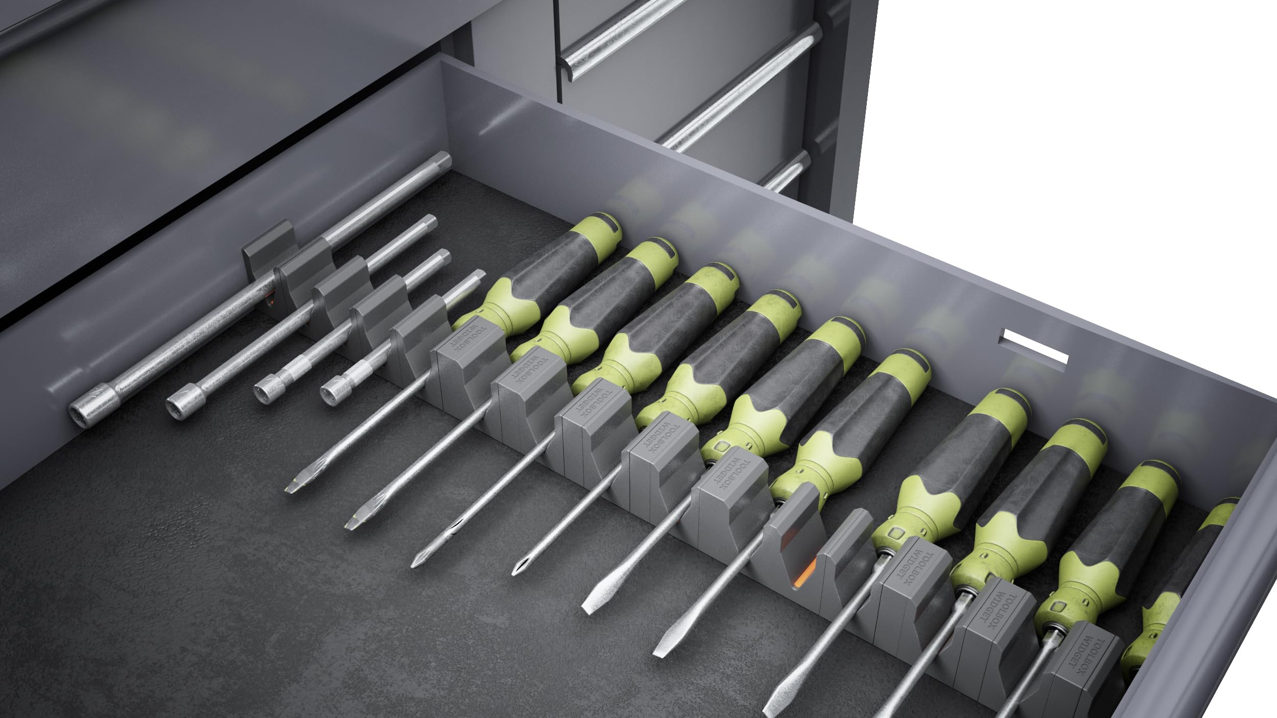 Pro Series 4.0 Rubber Magnetic Modular Screwdriver Holder - Tool Box Organizer for Professional & DIY Mechanics | Durable Tool Storage Solution | Perfect for Garage, Workshop & Automotive Repair