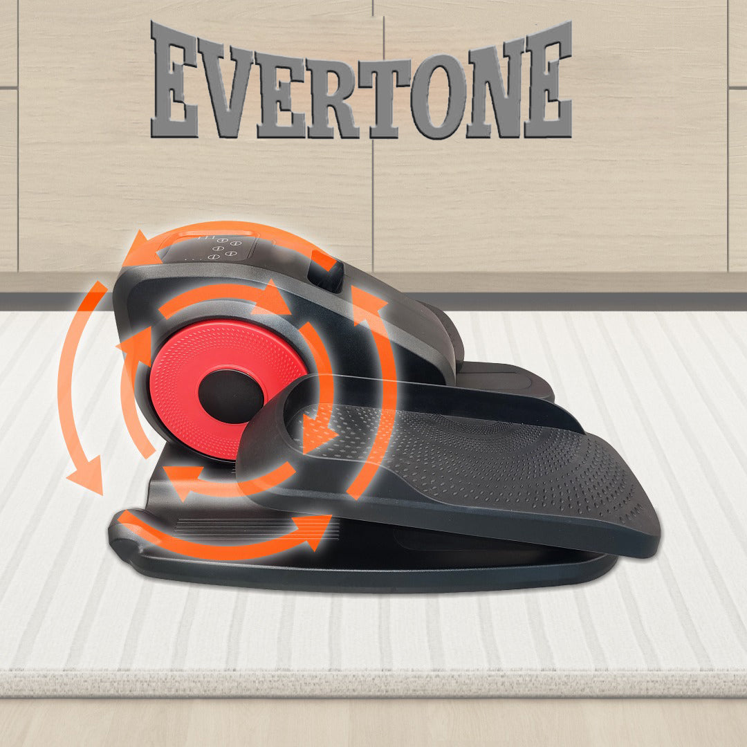 Evertone B Motion Elite Under Desk Elliptical Machine - Telescopic Handle with Built-in Wheels & Exercise Mat - Compact Leg Exerciser for Home & Office Workouts