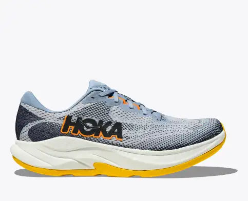 HOKA Rincon 4 Wide Running Shoes for Men - Drizzle/Nautical Dusk | Lightweight Cushioned Sneakers for Road Running, Jogging & Daily Wear