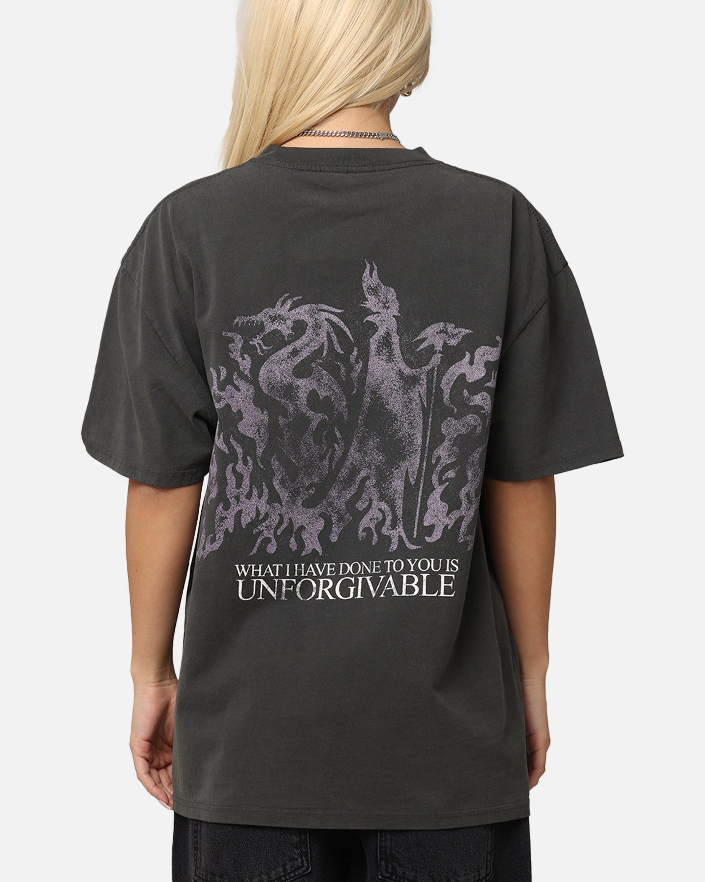 Vintage Disney Maleficent Heavyweight T-Shirt - Black Wash | Soft Cotton Tee for Cosplay, Halloween & Casual Wear