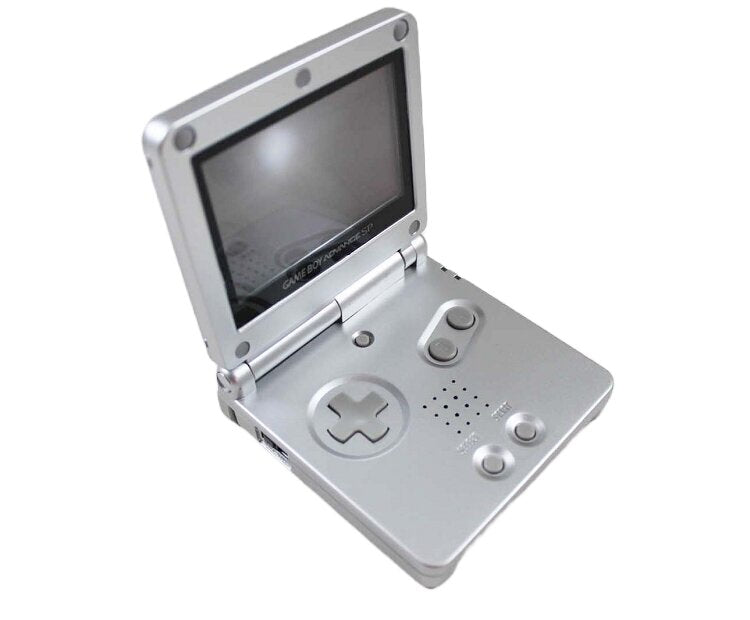 Original Nintendo Game Boy Advance SP Platinum Silver Edition - Portable Gaming Console for Kids & Adults - Perfect for Travel, Commuting & Retro Gaming