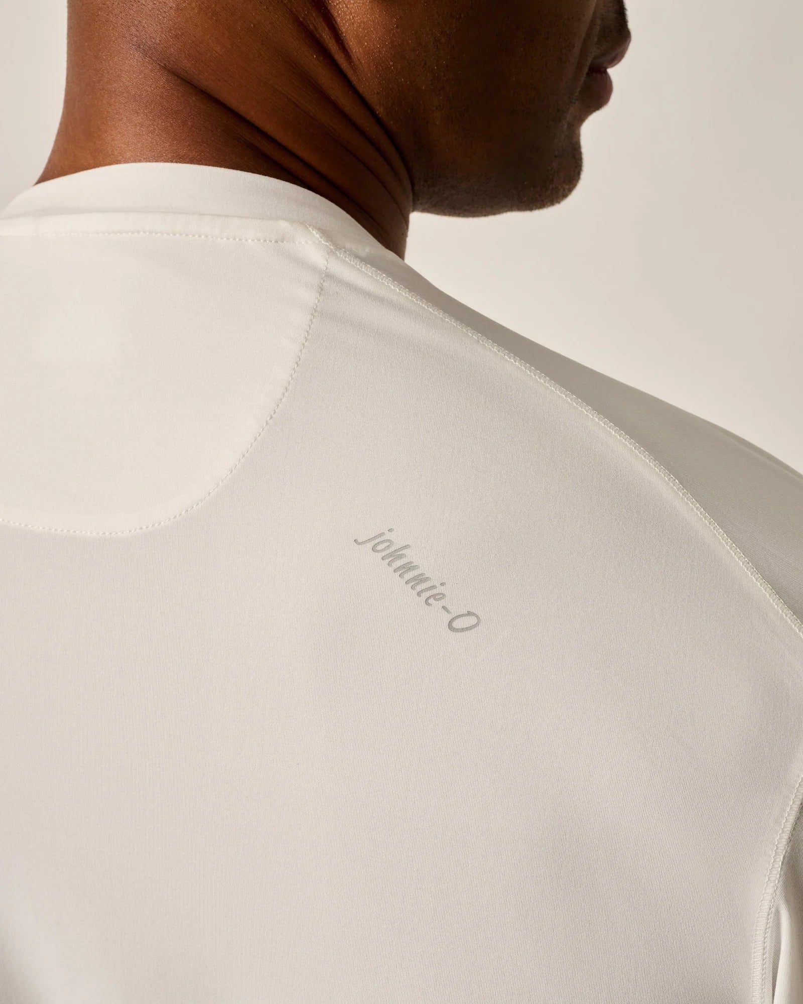 Johnnie O Basin Prep Performance Long Sleeve T-Shirt for Men - Comfortable White Cotton Shirt for Golf, Tennis & Casual Wear