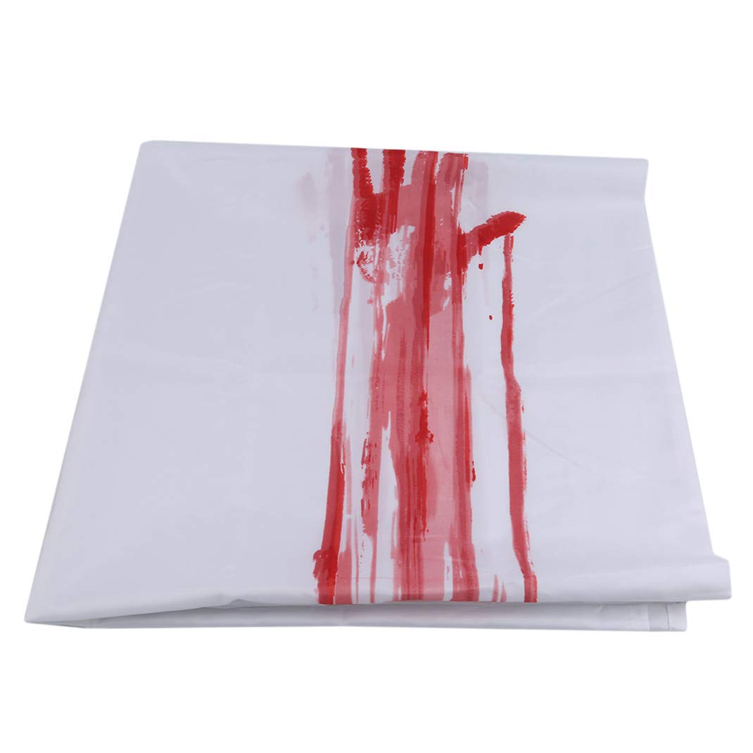 Scary Halloween Waterproof Bloody Handprints Shower Curtain - Horror Bathroom Decor for Halloween Party & Haunted House Theme - Perfect for Spooky Gifts, Haunted Bathroom & Halloween Home Decoration