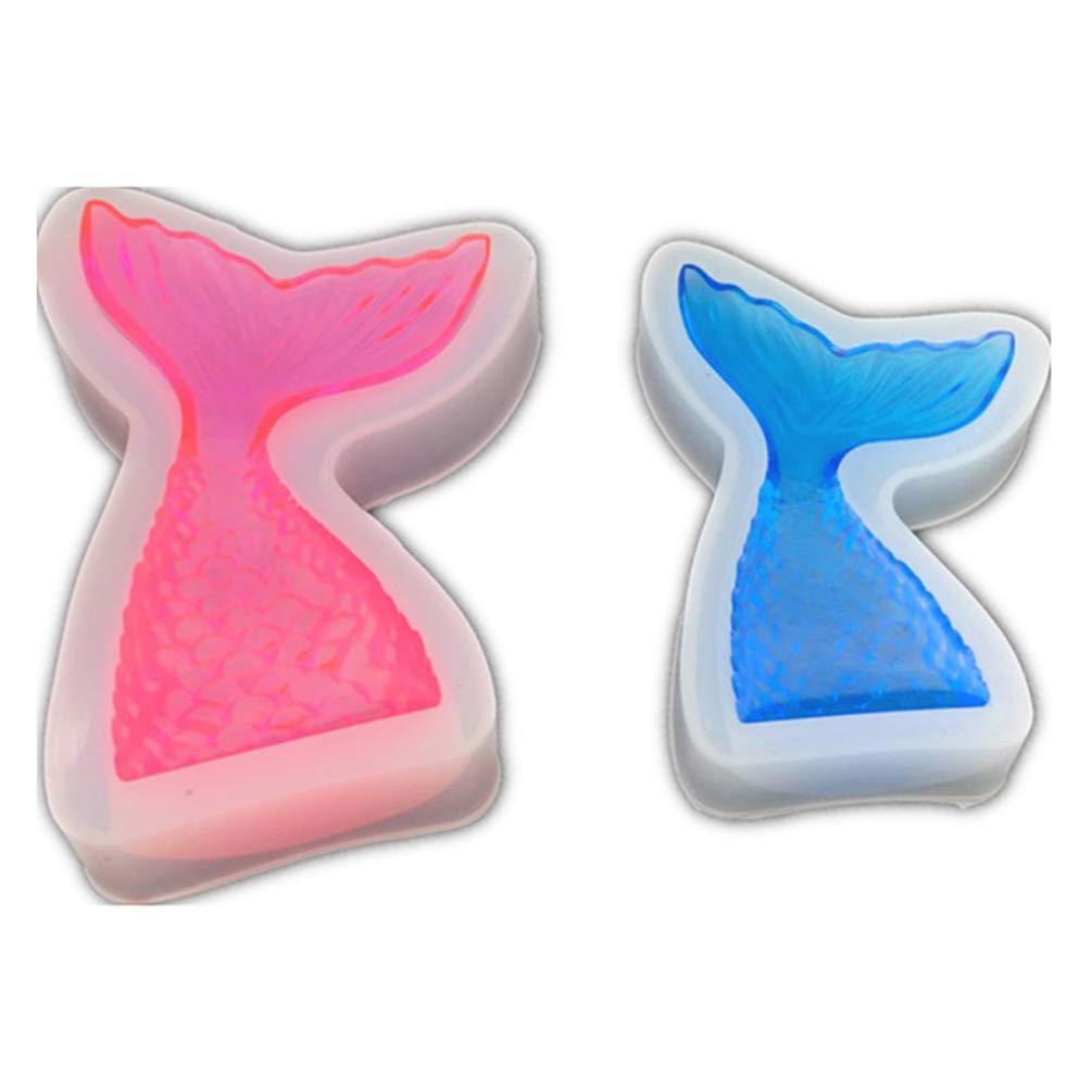 5pcs Silicone Molds for Resin Jewelry, Epoxy Earrings, Candles - DIY Craft Molds with Mermaid Tail Design (White) - Perfect for Handmade Jewelry Making, Candle Crafting, and Resin Art Projects