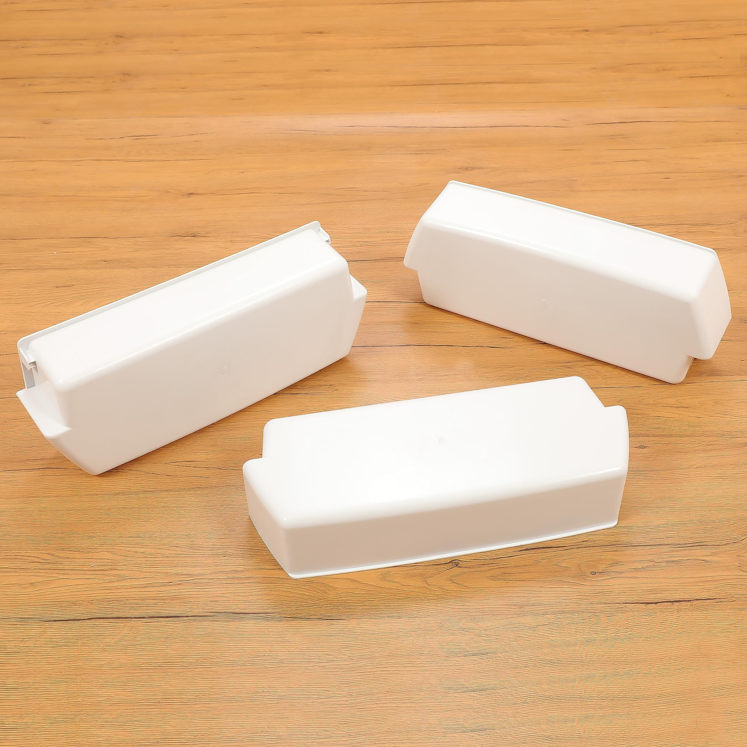 Kojem 2187172 White Refrigerator Door Bin Shelf - 3 Pack Replacement Compatible with Whirlpool, KitchenAid, Roper & Kirkland Refrigerators | Perfect for Organizing Beverages, Condiments & Snacks in Your Fridge