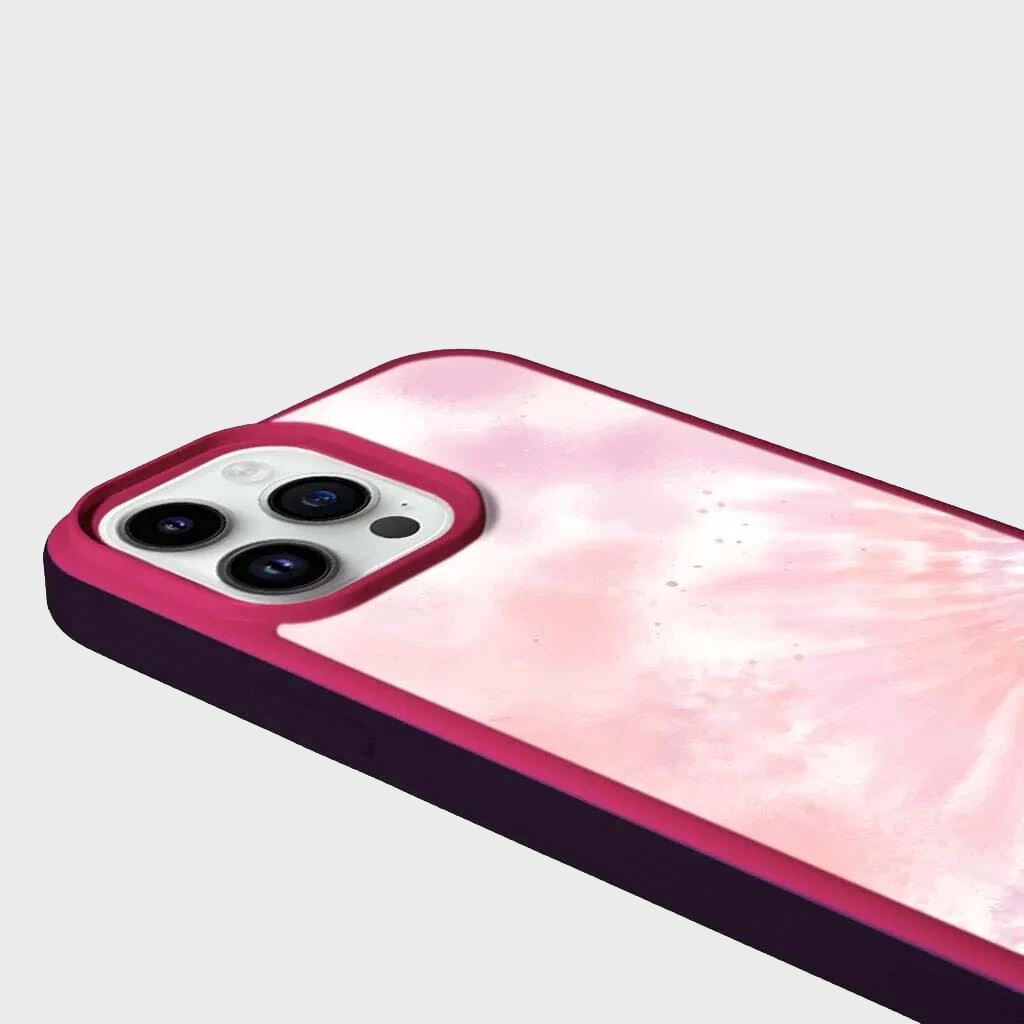 MagSafe iPhone 14 Pro Case - Pink Tie Dye Design | Slim Protective Cover with Magnetic Alignment | Perfect for Everyday Use, Travel & Outdoor Activities