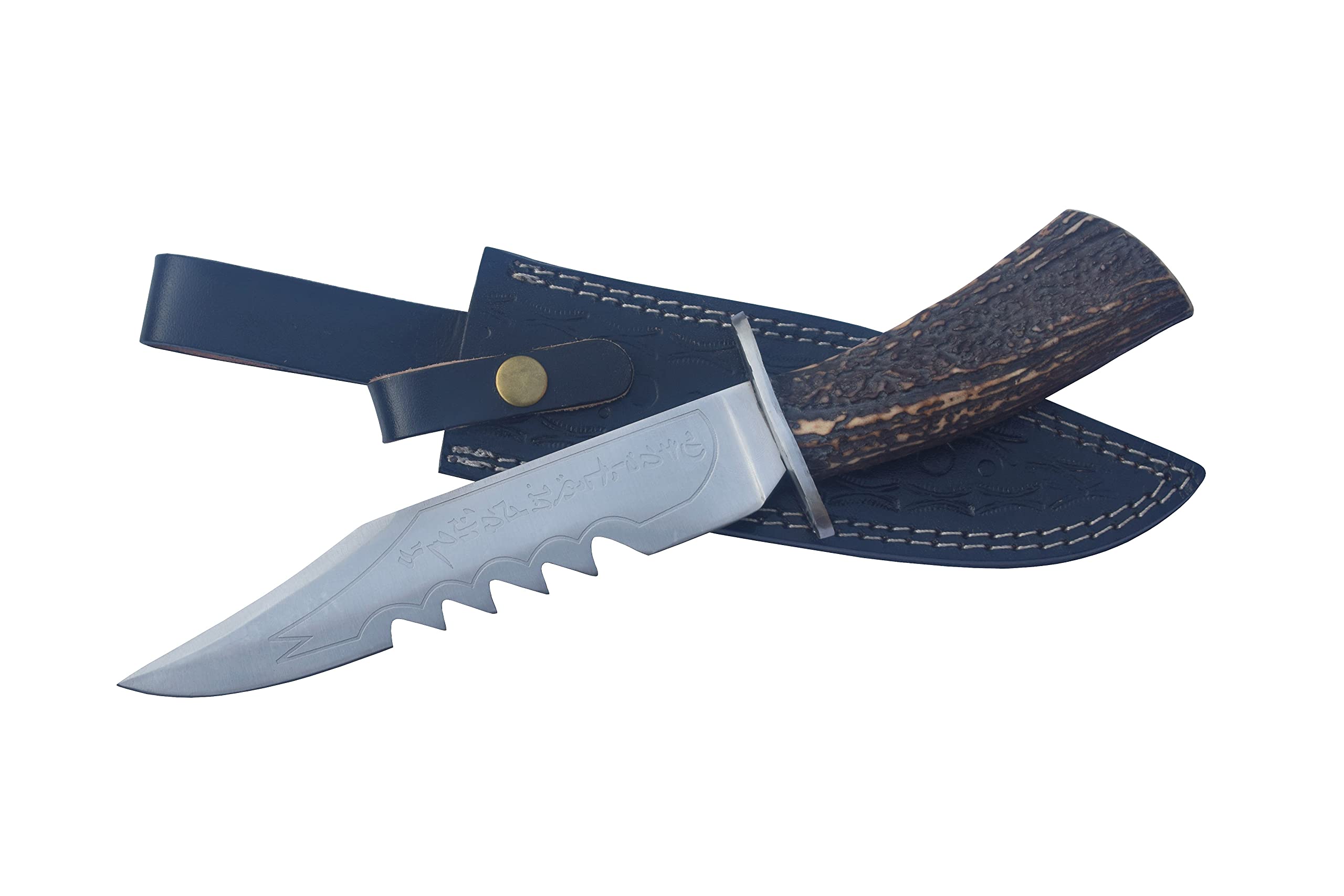 Ruby’s Demon Hunting Knife – Supernatural Stag Horn Handle, 31cm Brown Hunting Knife for Outdoor Survival, Camping & Collectors | Inspired by Supernatural TV Show
