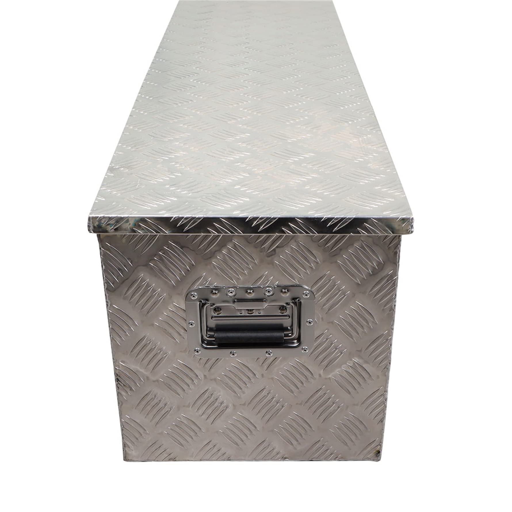49 Inch Aluminum Underbed Tool Box with Lock & Key - Heavy Duty Storage for Flatbed Trucks, Campers, RVs - Secure Organization for Tools, Equipment & Outdoor Gear
