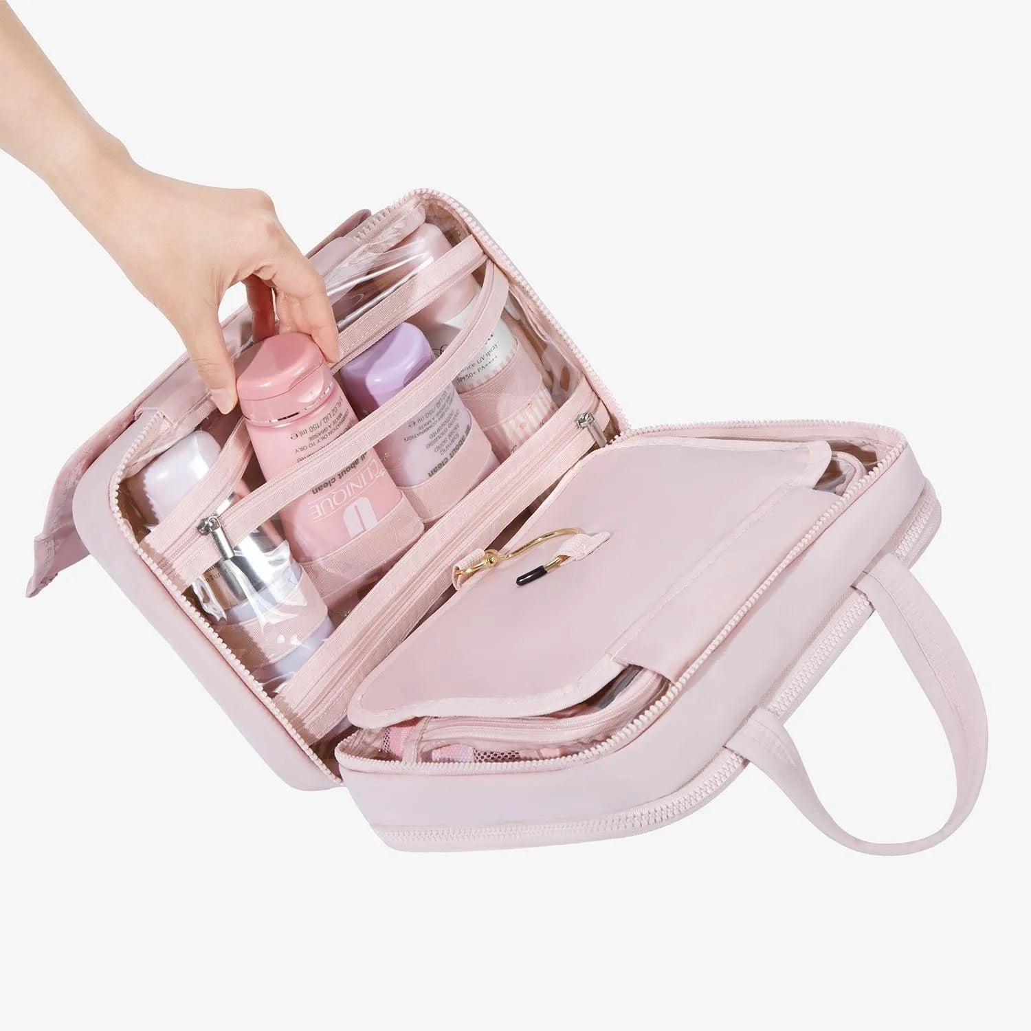 SpaceSaver Toiletry Bag - Waterproof Hanging Travel Cosmetic Organizer for Men & Women - Perfect for Camping, Gym, Business Trips & Vacation