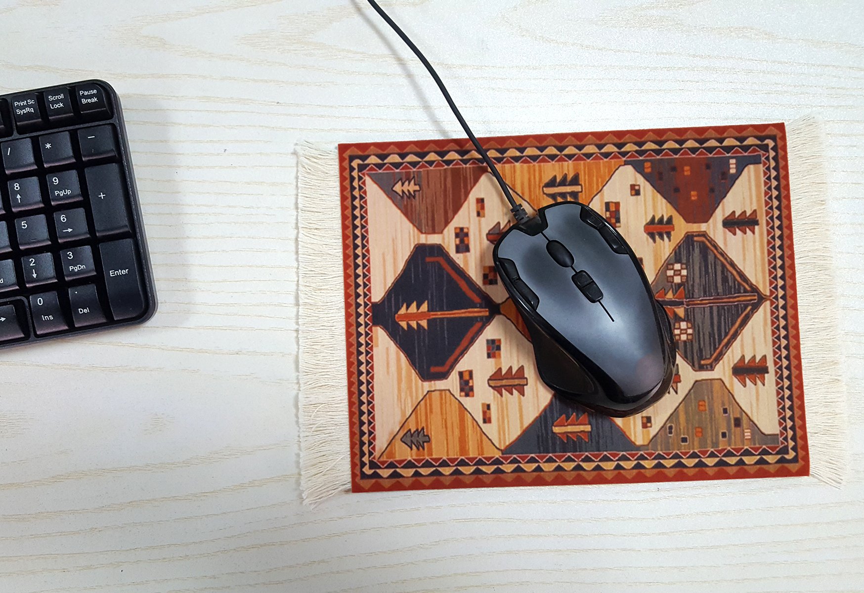 Vintage Persian Carpet Mouse Pad - Non-Slip Oriental Design Mouse Mat for Gaming & Office Use