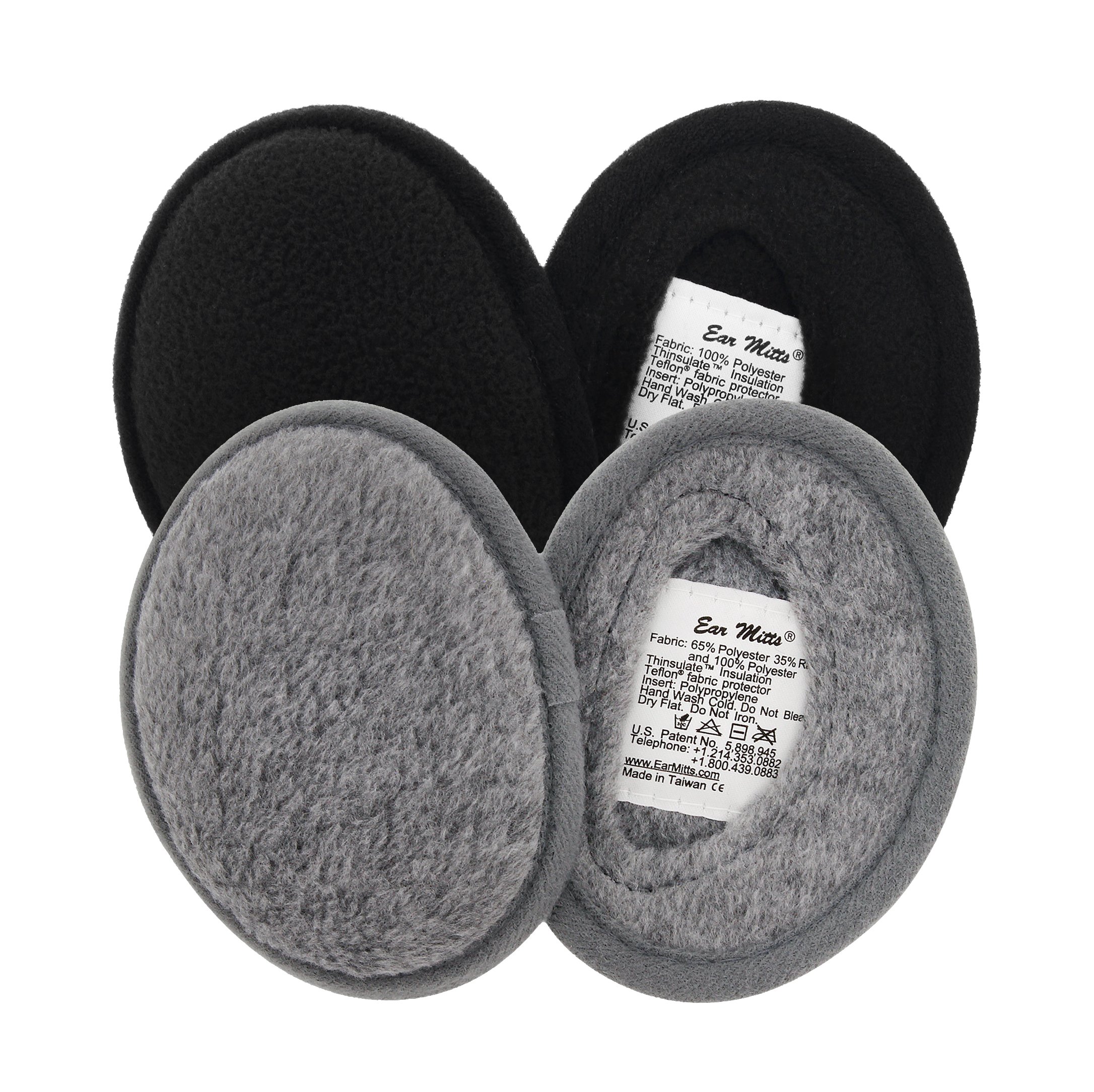 2 Pack Fleece Ear Muffs for Winter - Warm Bandless Ear Warmers for Men & Women - Perfect for Running, Outdoor Activities & Cold Weather Protection