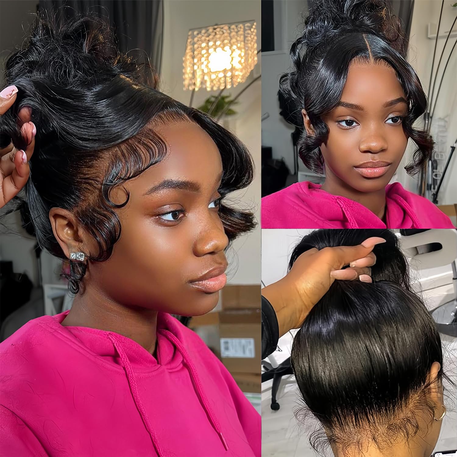 13x4 HD Lace Front Wigs Human Hair - Body Wave Pre Plucked Lace Frontal Wig for Black Women - 20 Inch Full Lace Wig for Daily Wear, Parties & Special Occasions