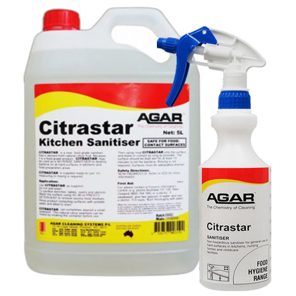 Citrastar Agar Food Safe Sanitiser - NSF Certified Freezer & Cool Room Disinfectant | Ideal for Commercial Kitchens & Food Storage Areas