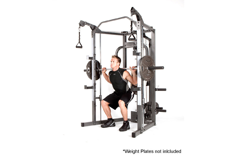 Marcy SM-4008 Smith Machine Home Gym - Full Body Workout Equipment for Strength Training | Perfect for Home Gym, Weight Lifting & Fitness Enthusiasts