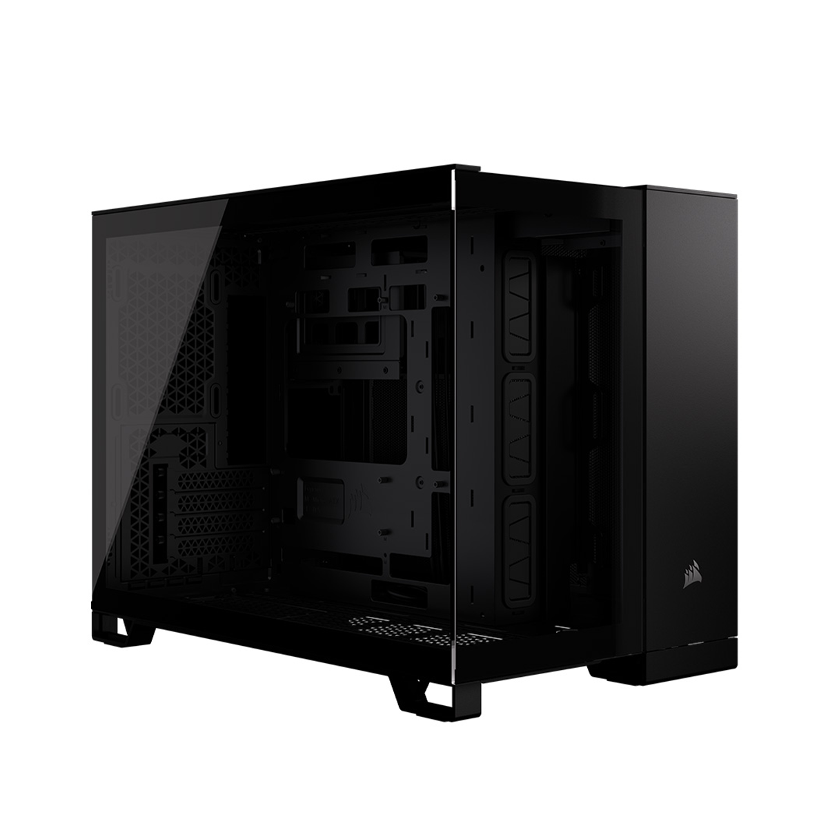 Corsair 2500X Mid Tower PC Case - Tempered Glass Side Panel, Black - Perfect for Gaming Rigs & High-Performance Computer Builds