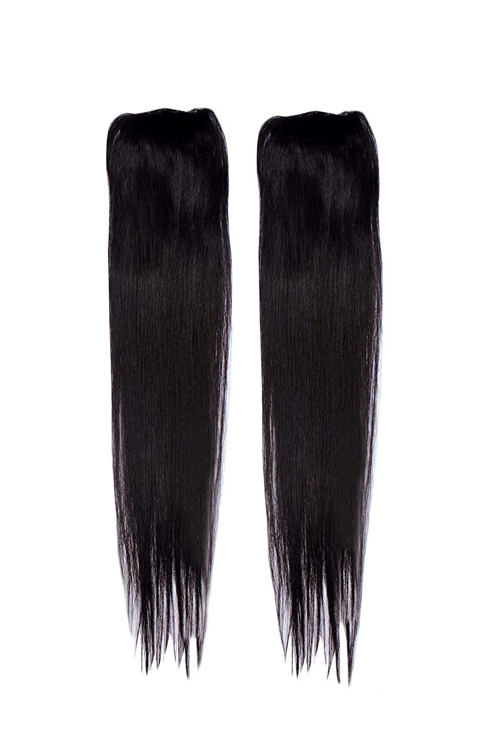 TRESSED UP Clip-In Human Hair Extensions for Women - 2-Piece Side Cover Up Patches (Black) | Instant Volume & Natural Look for Parties, Weddings & Everyday Styling