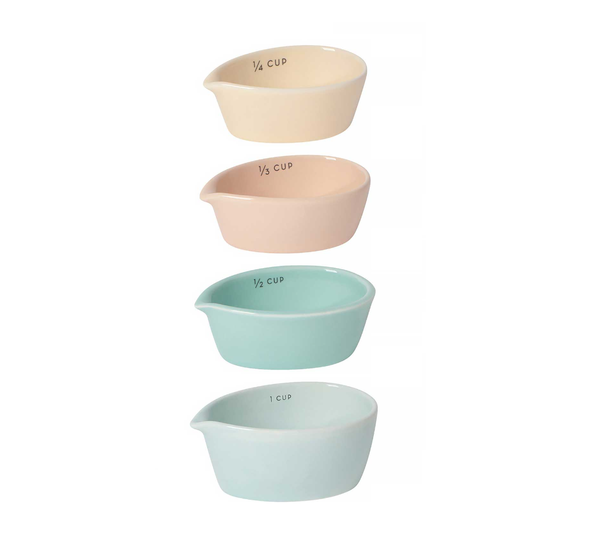 4-Piece Cloud Nesting Measuring Cup Set - Stackable, Space-Saving Kitchen Essentials for Baking & Cooking | Dishwasher Safe