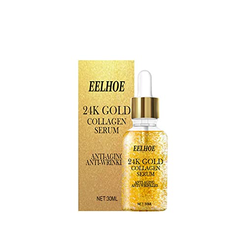 24K Gold Anti-Aging Face Serum with Hyaluronic Acid - Wrinkle Reducing & Firming Moisturizer for Women - Skin Care Treatment Essence - Perfect Gift for Her - Use for Daily Hydration & Nighttime Skin Rejuvenation