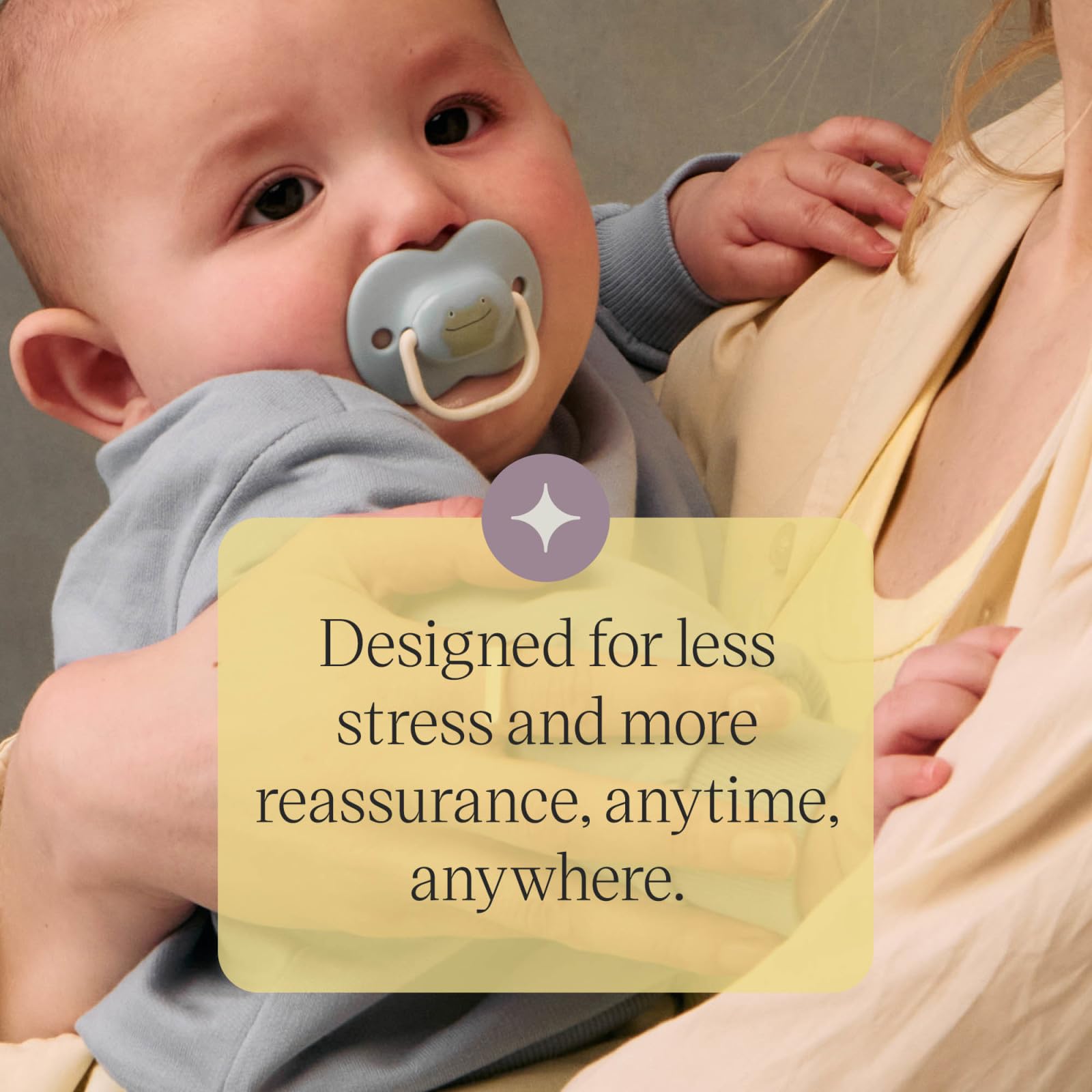 Tommee Tippee Anytime Pacifiers for Babies 18-36 Months - 6 Pack with Reusable Sterilizer Pod - BPA-Free Silicone, Symmetrical Nipple Design - Perfect for Daycare, Travel & Soothing Fussy Infants
