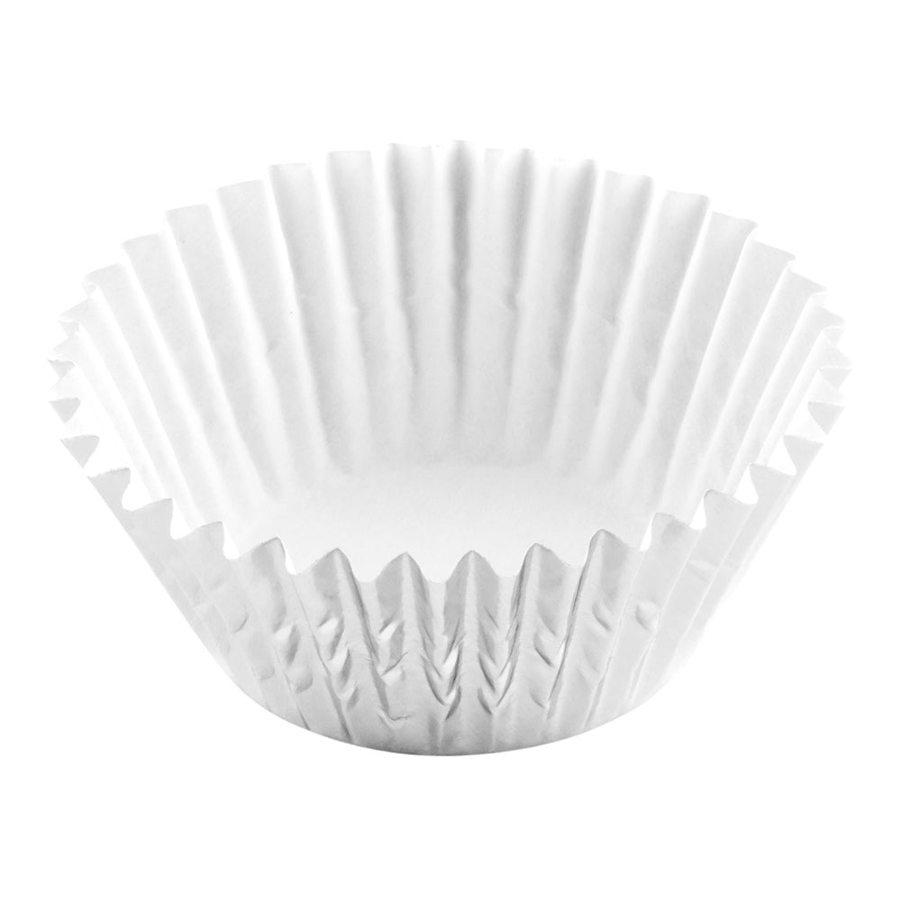 Premium 200-Count Round Metallic Silver Baking Cups - 0.4 oz Foil-Coated Mini Muffin Liners (1.25