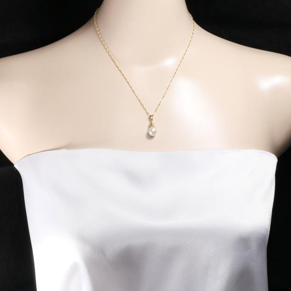 18K Yellow Gold Pearl Necklace for Women - Elegant Luxury Jewelry Gift for Brides, Anniversary & Special Occasions