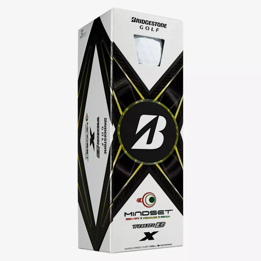 Bridgestone Tour B X MindSet 2024 Golf Balls - Premium Performance Golf Balls for Low Handicap Players | Perfect for Tournament Play & Practice Sessions