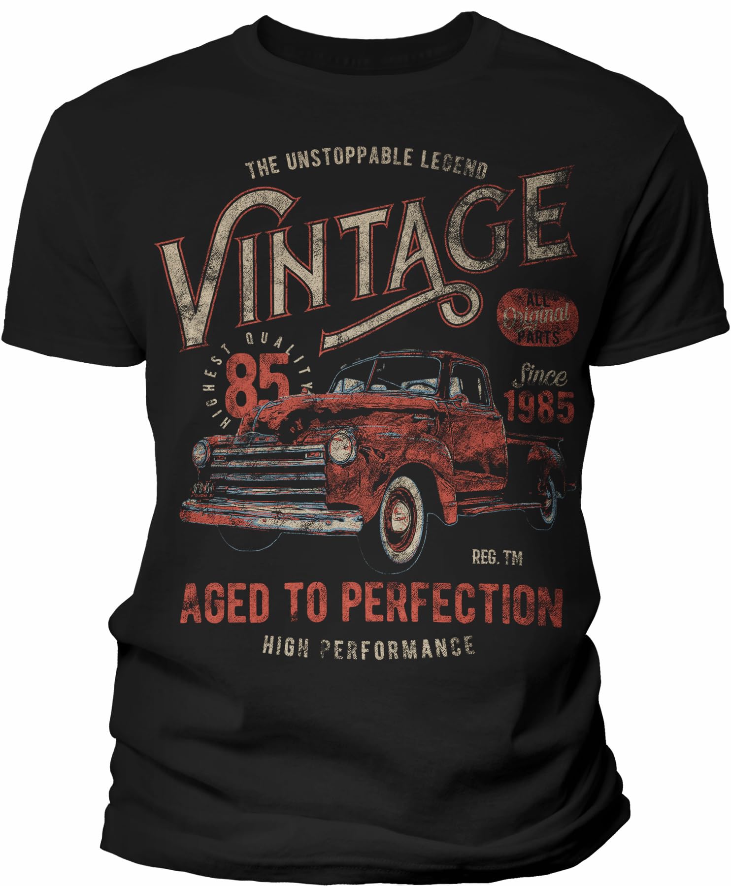 Vintage 1985 Aged to Perfection 40th Birthday Gift for Men - Retro Truck Design T-Shirt - Perfect for 40th Birthday Parties & Nostalgic Celebrations