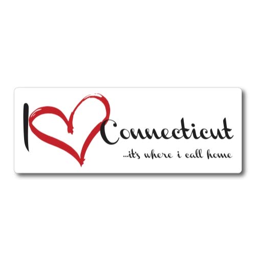 Connecticut State Pride Car Magnet - Heavy Duty 3x8 Inch Decal for Cars, Trucks & SUVs | Show Your Love for CT | Perfect for Travel, Commuting & State Pride Display