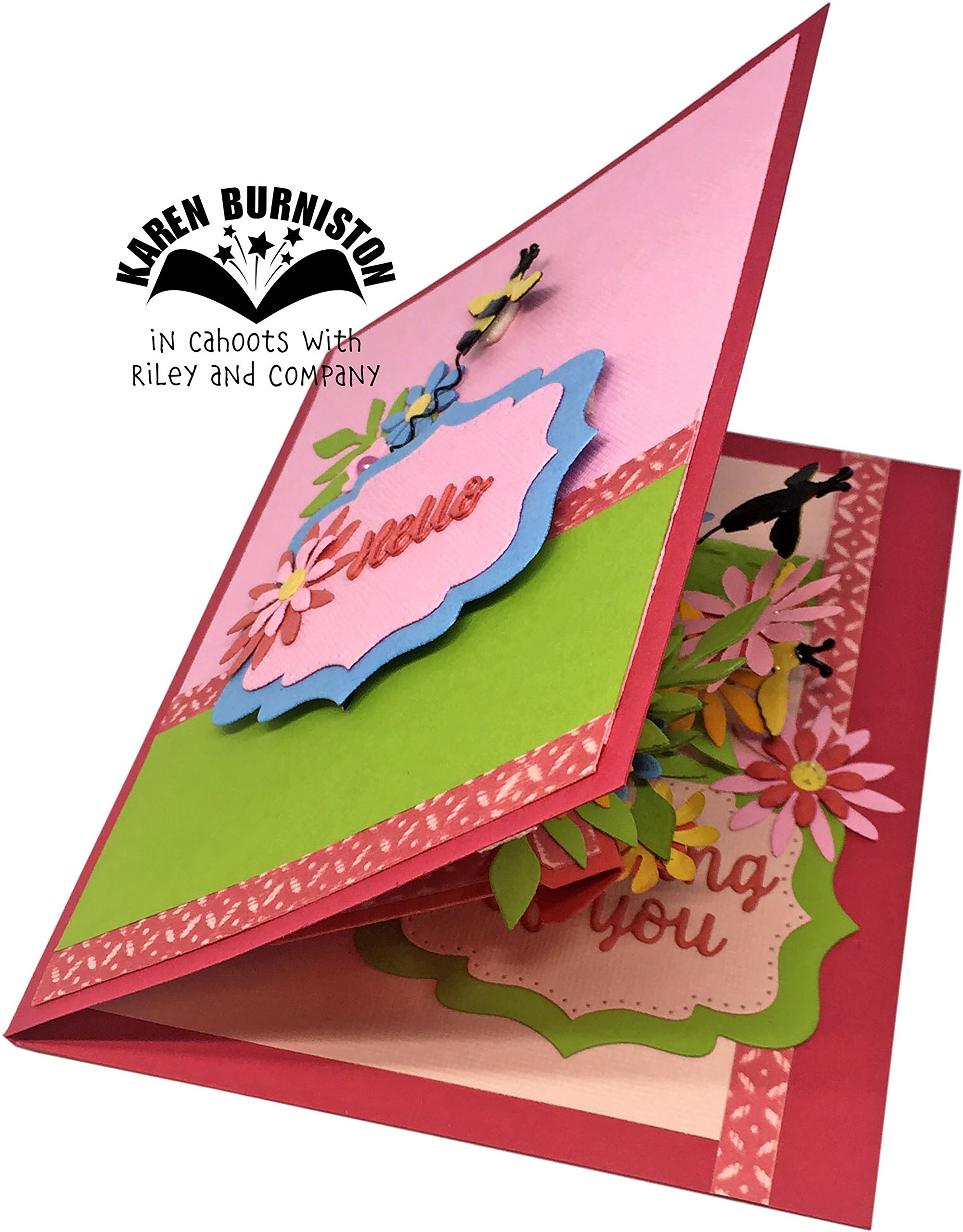 KB Riley 1010 Karen Burniston Dies - Flowerpot Pop-Up Card Making Die Set for DIY Scrapbooking & Greeting Cards | Perfect for Birthdays, Weddings & Craft Projects
