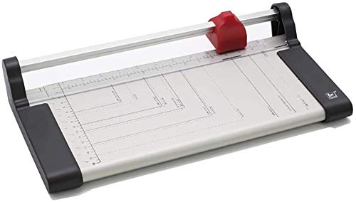 Premium A3 A4 Paper Cutter & Trimmer - Heavy Duty Guillotine Paper Cutter for Office, Crafting, Scrapbooking - Silver Rolling Paper Trimmer with Side Ruler - Perfect for Document Cutting, Photo Albums & DIY Projects