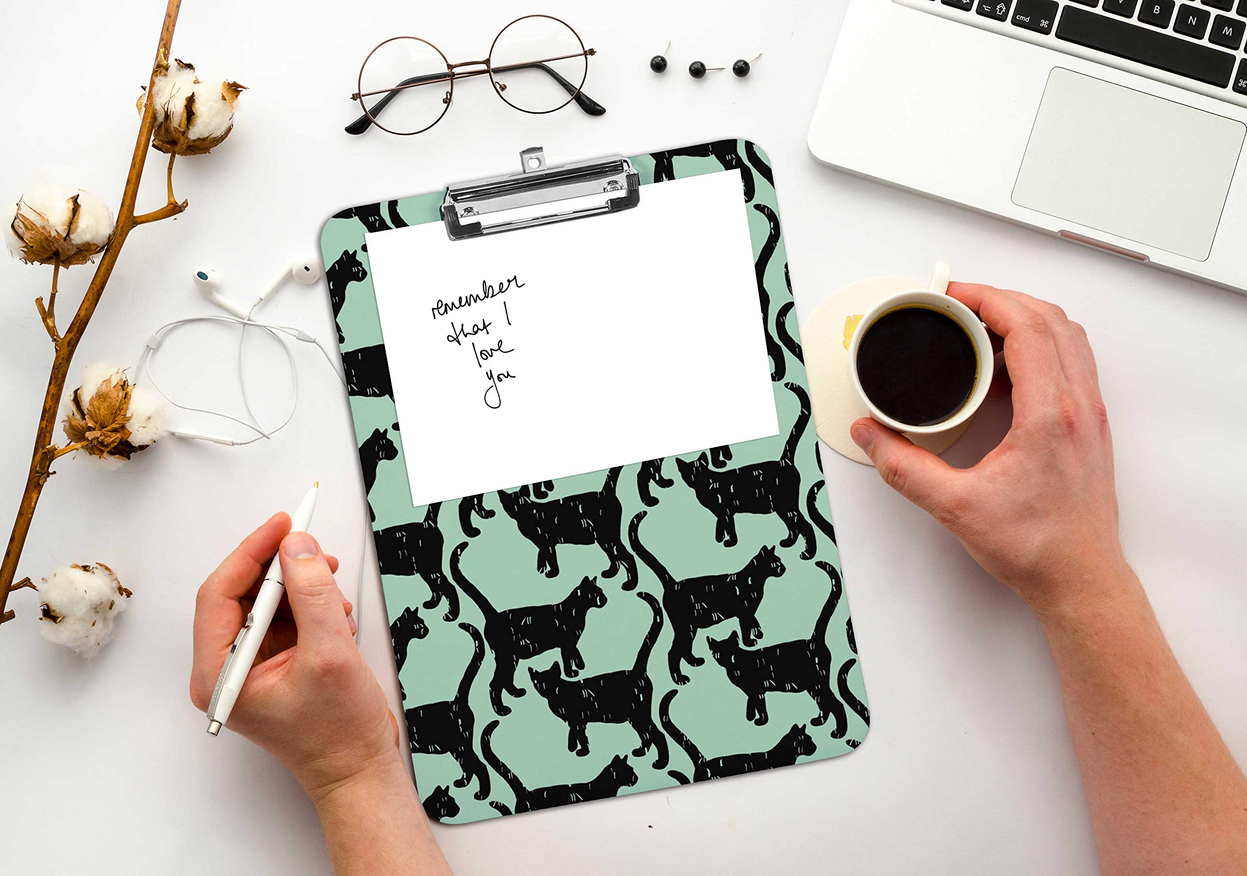 Double Sided Dry Erase Clipboard 9x15 - Letter Size with Marker & Duster for Office & School