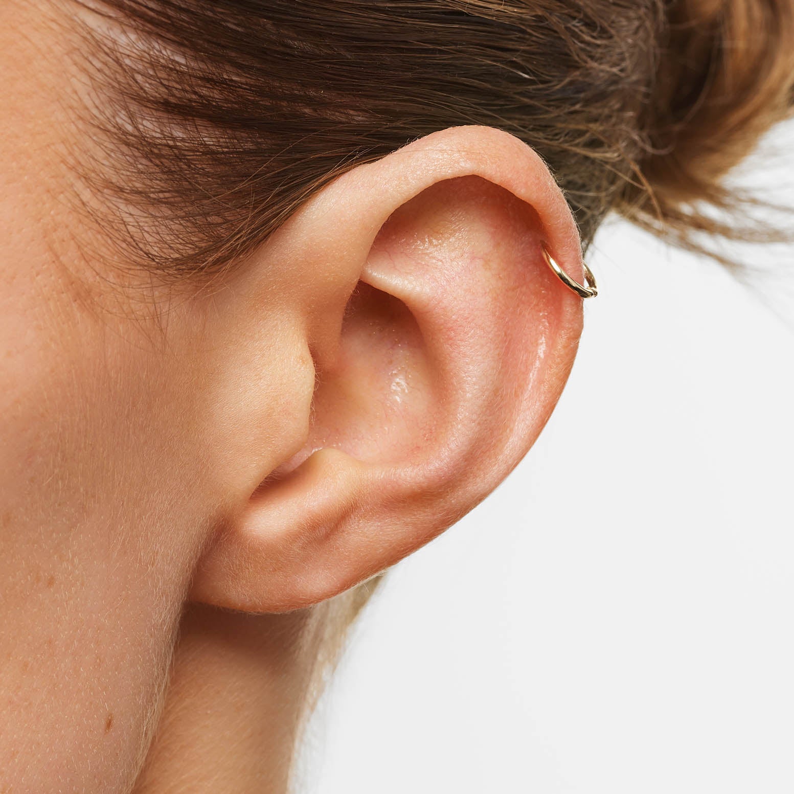 10k Gold Mini Sleeper Earrings - Simple & Elegant Hoop Earrings for Everyday Wear, Gifts & Special Occasions