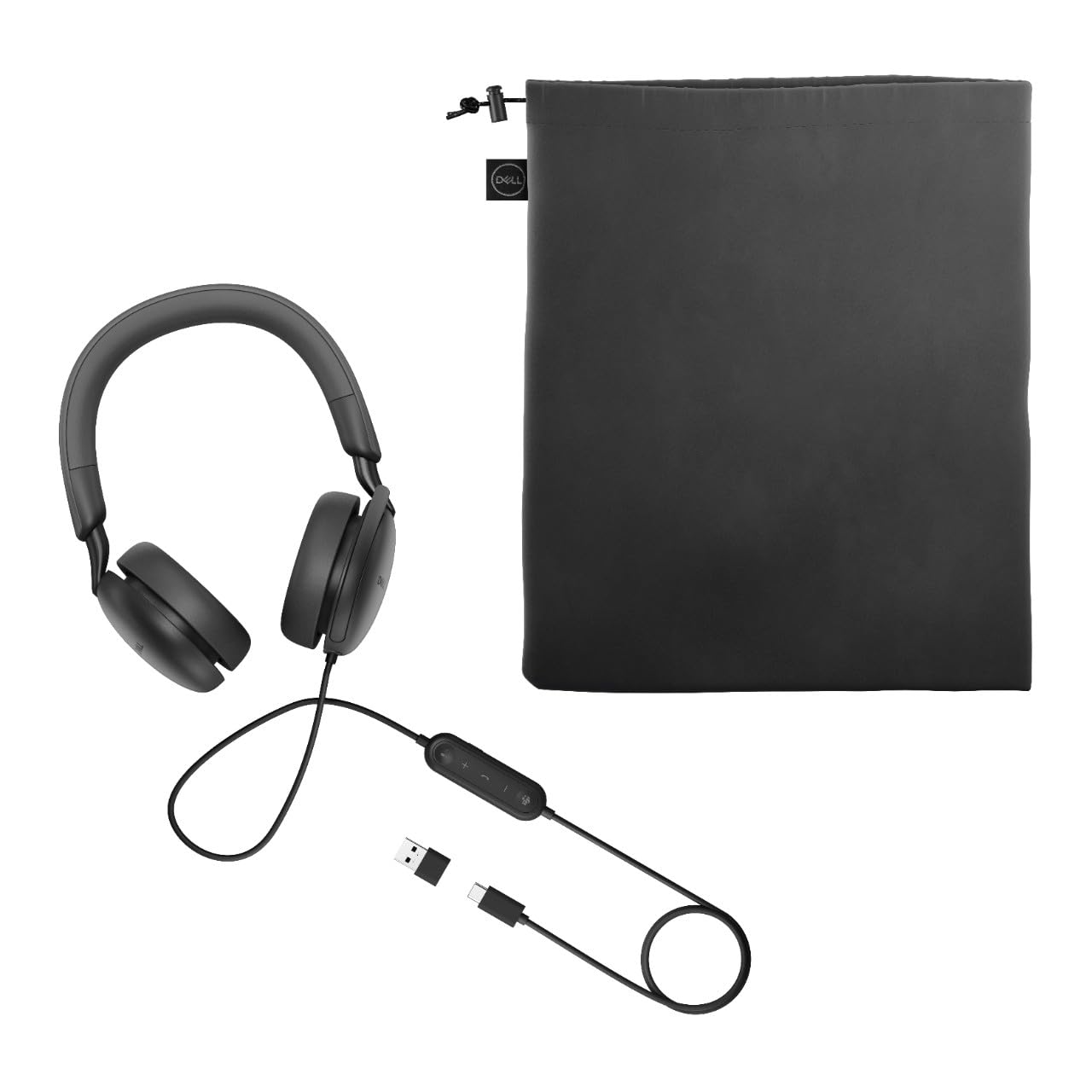 Dell Pro Wired ANC Headset WH5024 - Noise Cancelling Headphones with Microphone for Office, Call Center & Remote Work