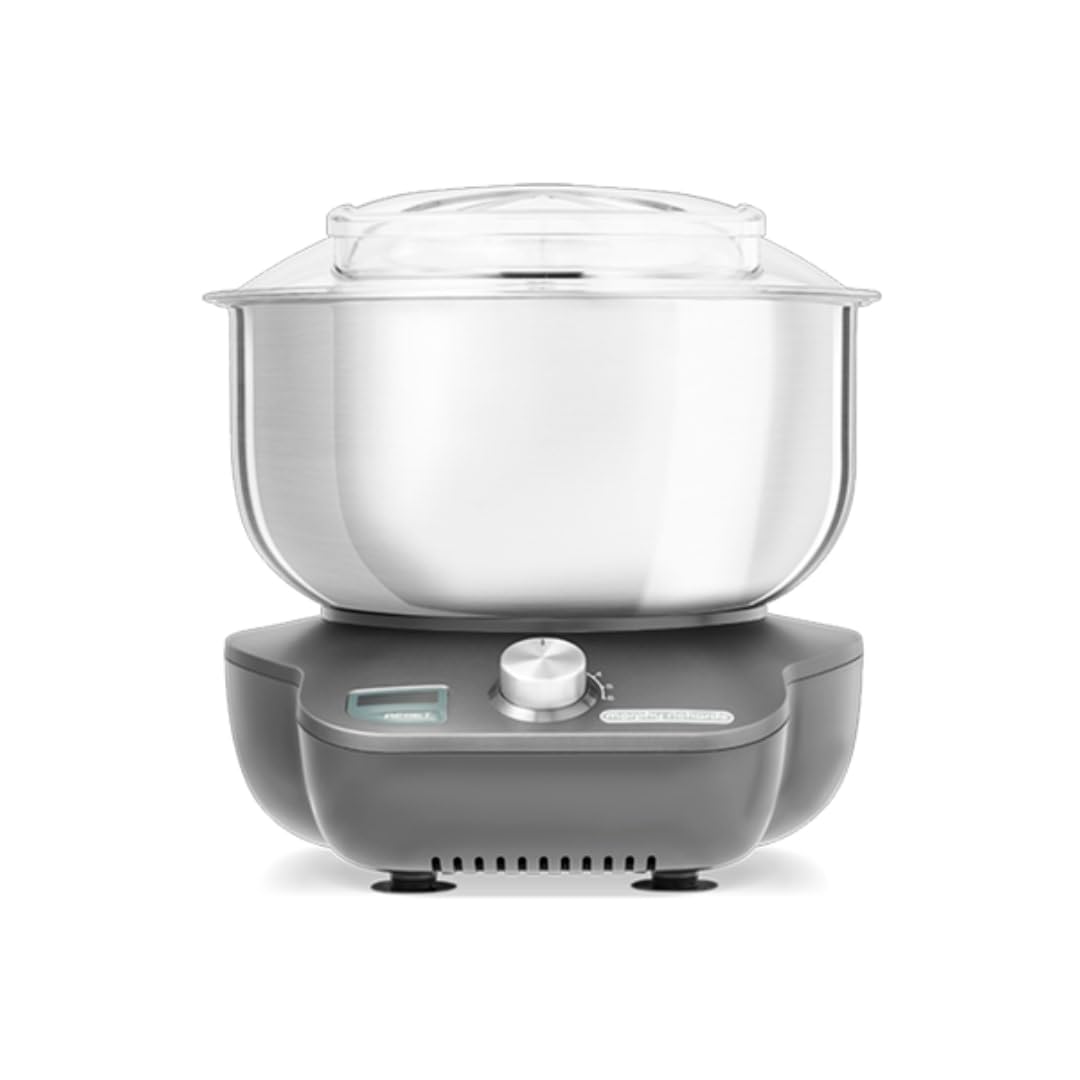 Morphy Richards MixStar Compact Stand Mixer - Dual Rotating Beaters, Whisks & Dough Hooks with Built-in Storage | Easy Clean & Dishwasher Safe | Open Top Design in Grey (Model 400520) | Perfect for Baking Cakes, Cookies & Bread at Home