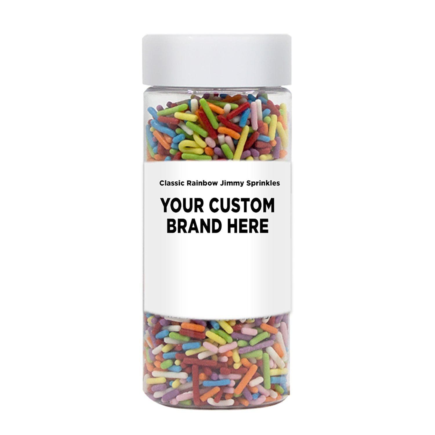 Classic Rainbow Jimmies Sprinkles - Bulk 48 Units/Case | Private Label Baking Decorations for Cupcakes, Cookies & Desserts