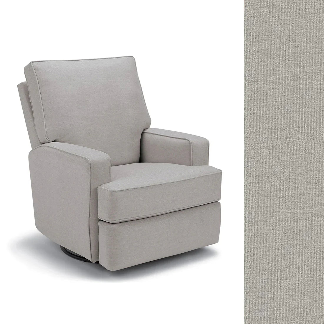 Best Power Swivel Recliner Chair - Ergonomic Massage & Heating for Living Room, Home Theater & Office - Adjustable Kersey Fabric Recliner with USB Charging Ports