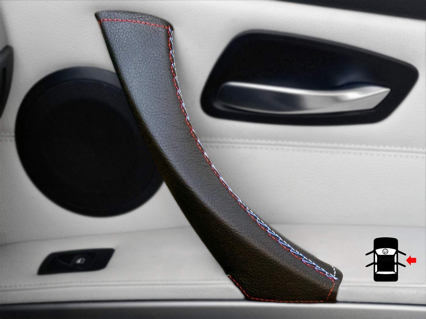 BMW E90 E91 E92 M3 Interior Door Handle Set - 3Pcs LHD Kit for 3 Series - Perfect for Car Interior Upgrade