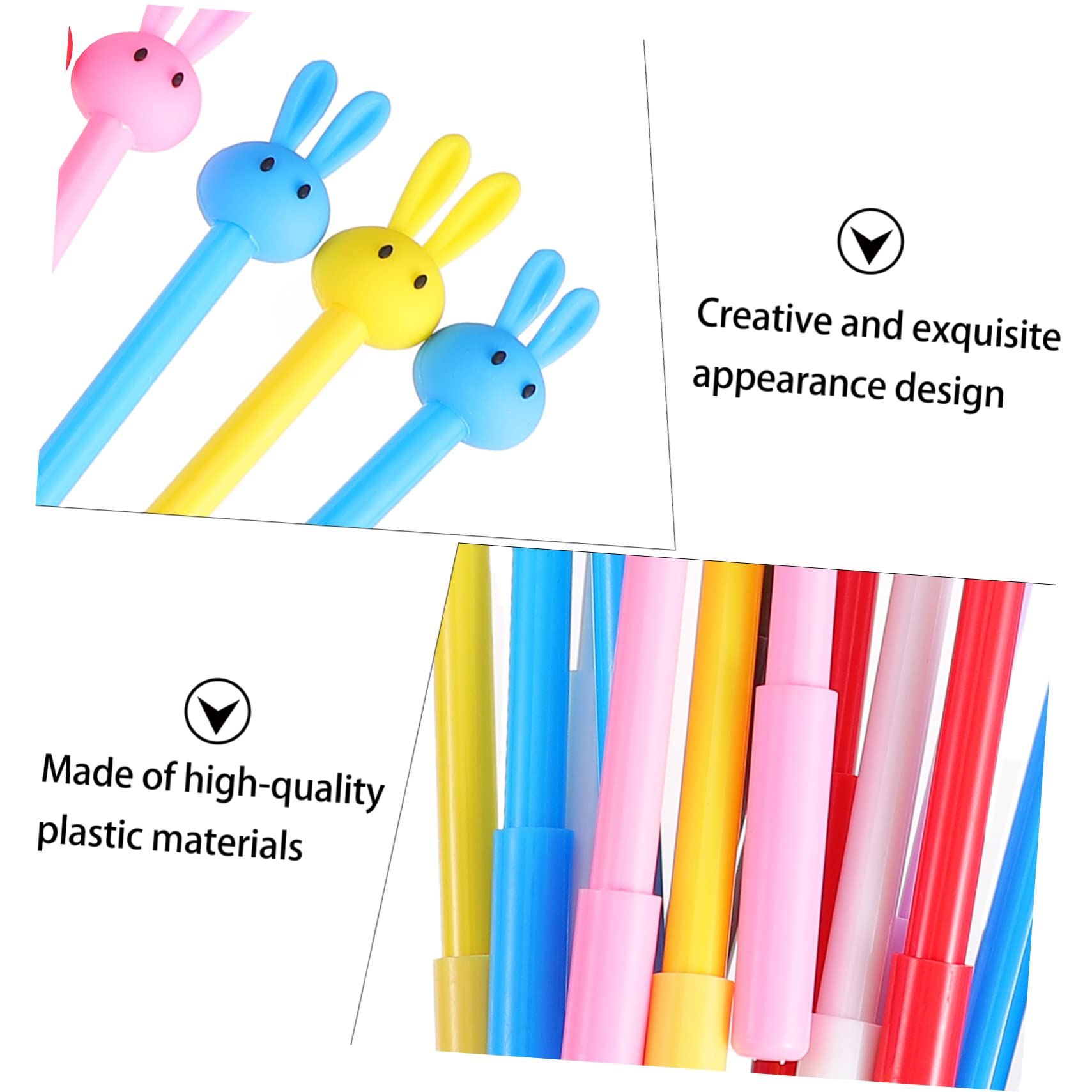 NUOBESTY 32-Pack Cartoon Rabbit Gel Pens - Smooth Writing Colored Pens for Students & Office Use - Vibrant Ink Stationery for School, Note Taking & Gift Giving