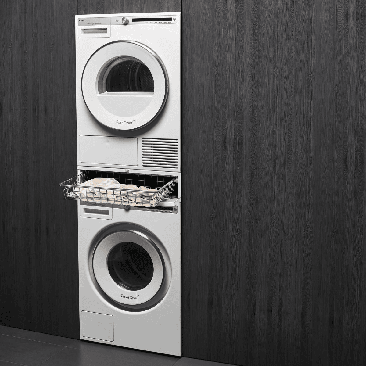 Asko HB1153W White Pull-Out Basket for Kitchen Cabinets - Perfect for Organizing Pots, Pans & Utensils in Modern Homes