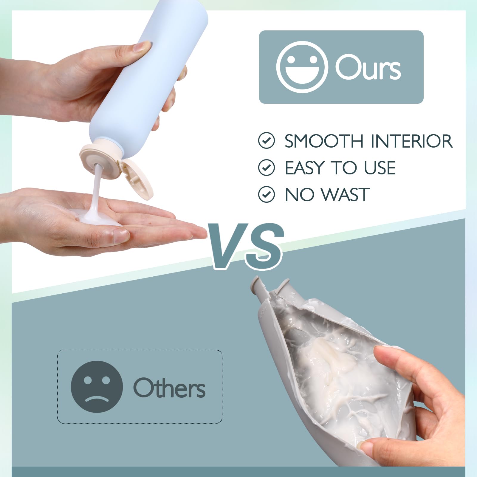 8.8 oz Refillable Travel Shampoo Bottles - Leak-Proof Squeeze Bottles with Flip Top Cap - TSA Approved Toiletries Containers for Shampoo, Conditioner, Lotion & Liquid Soap (4 Pack) - Perfect for Air Travel, Gym, Camping & Vacation Essentials